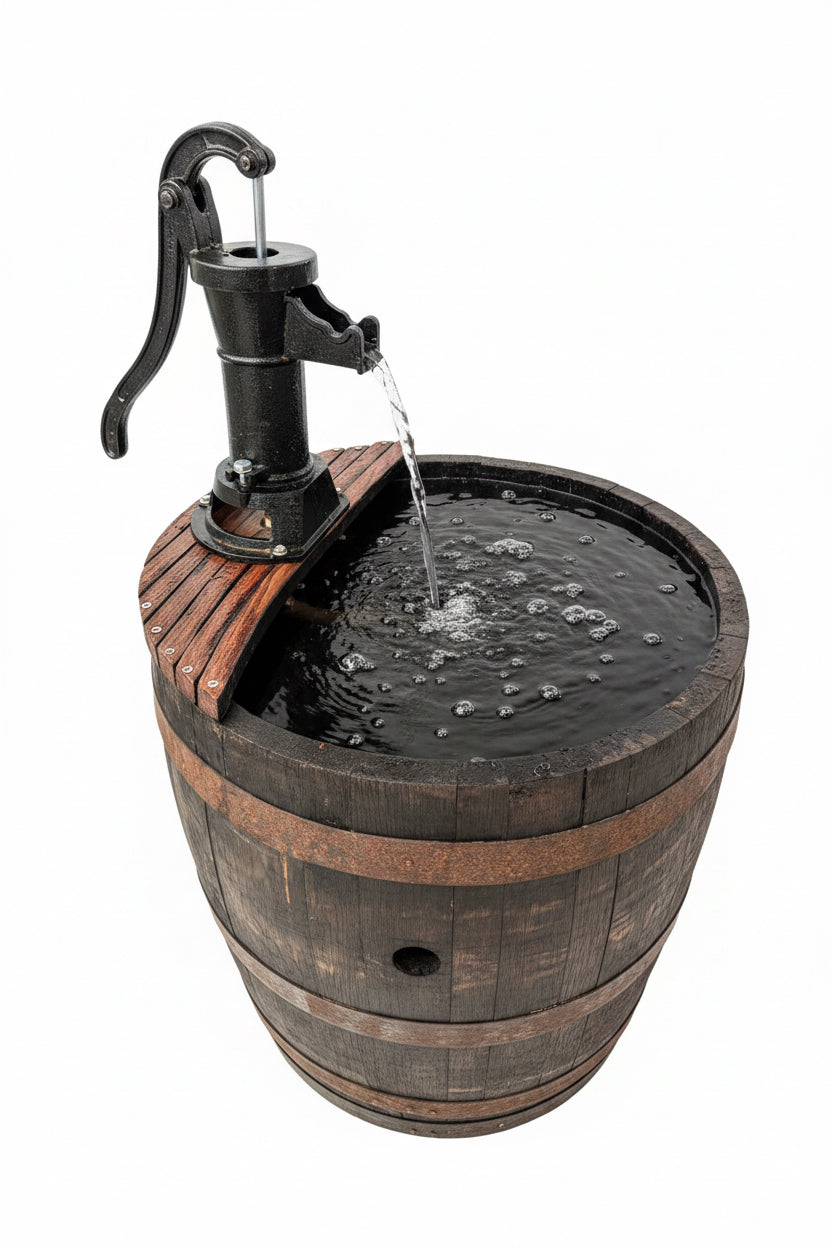 Flower container 1/2 barrel black edition