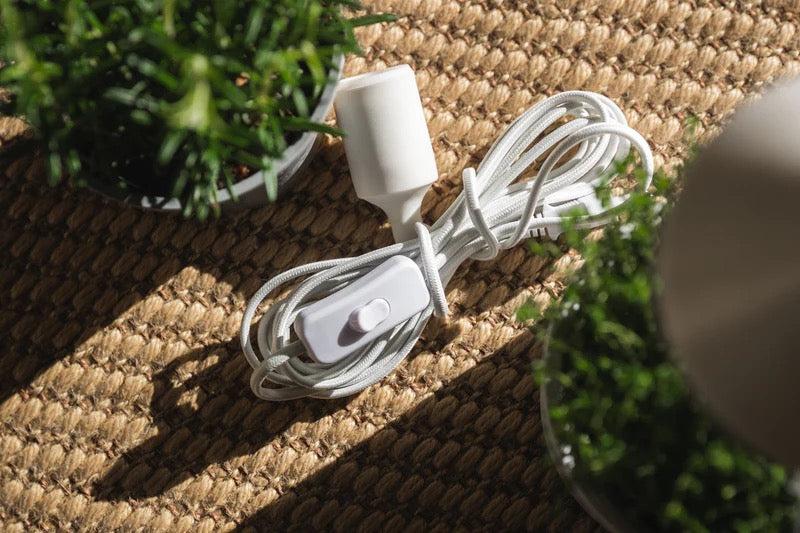 E27 lamp holder (4m cable) white