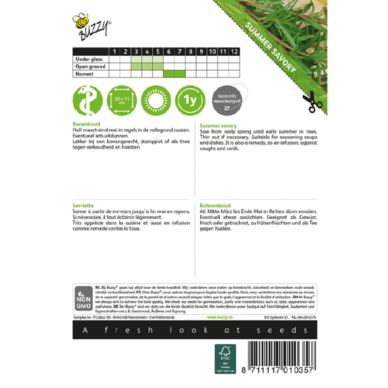 Buzzy® Herb Savory Summer - Satureja hortensis