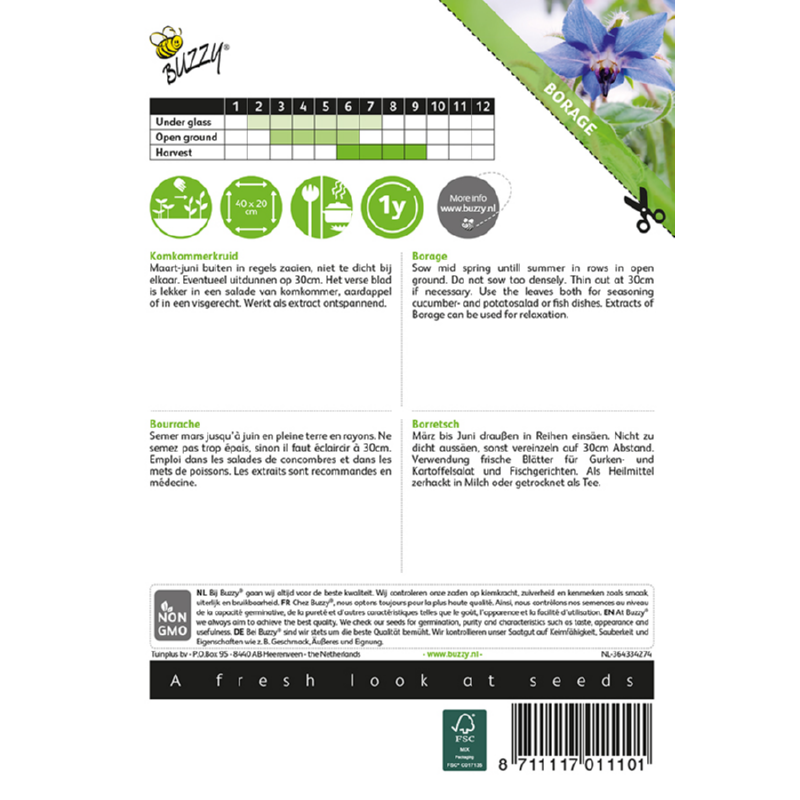 Buzzy® Borage - Borago officinalis