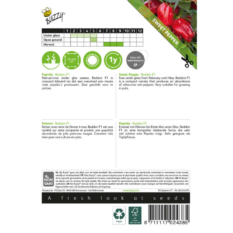 Buzzy® Sweet Pepper Redskin F1