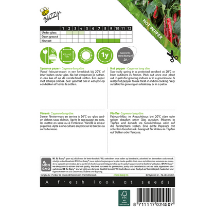 Buzzy® Hot pepper Cayenne long slim