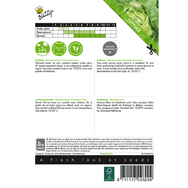 Buzzy® Lettuce Neckarriesen, Summerdiamond