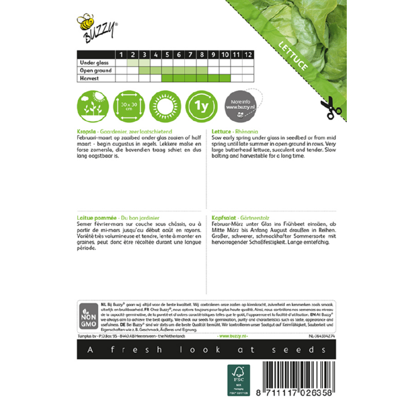 Buzzy® Lettuce Butterhead Du Bon Jardinier