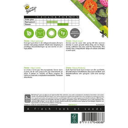 Buzzy® Zinnia Lilliput, mixed