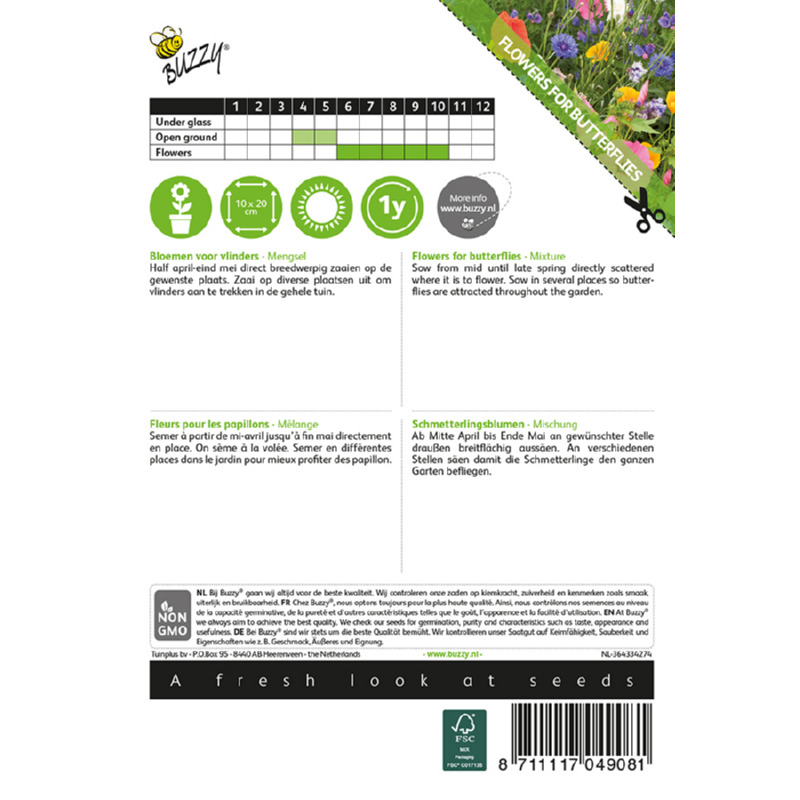 Buzzy® Flowers for butterflies Mixture