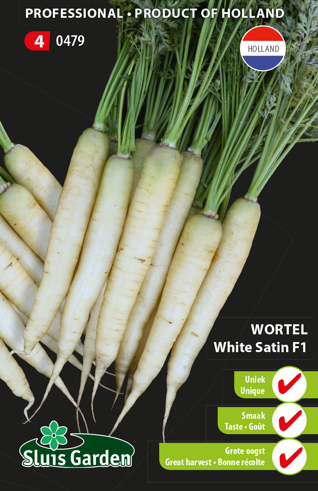 White summer carrot, "White Satin F1"