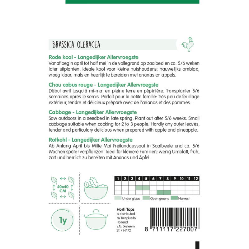 Horti Tops® Red Cabbage Langedijker Allervroegste