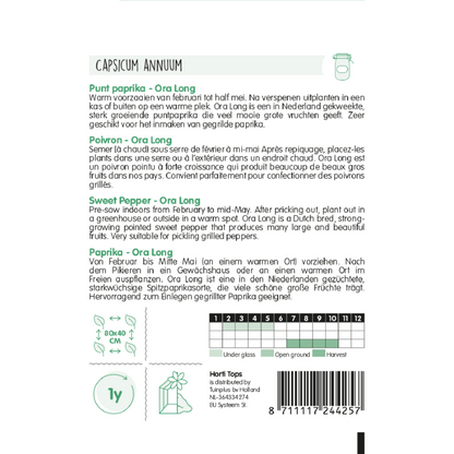 Horti Tops® Sweet Pepper Ora Long ( Yellow Pointed)
