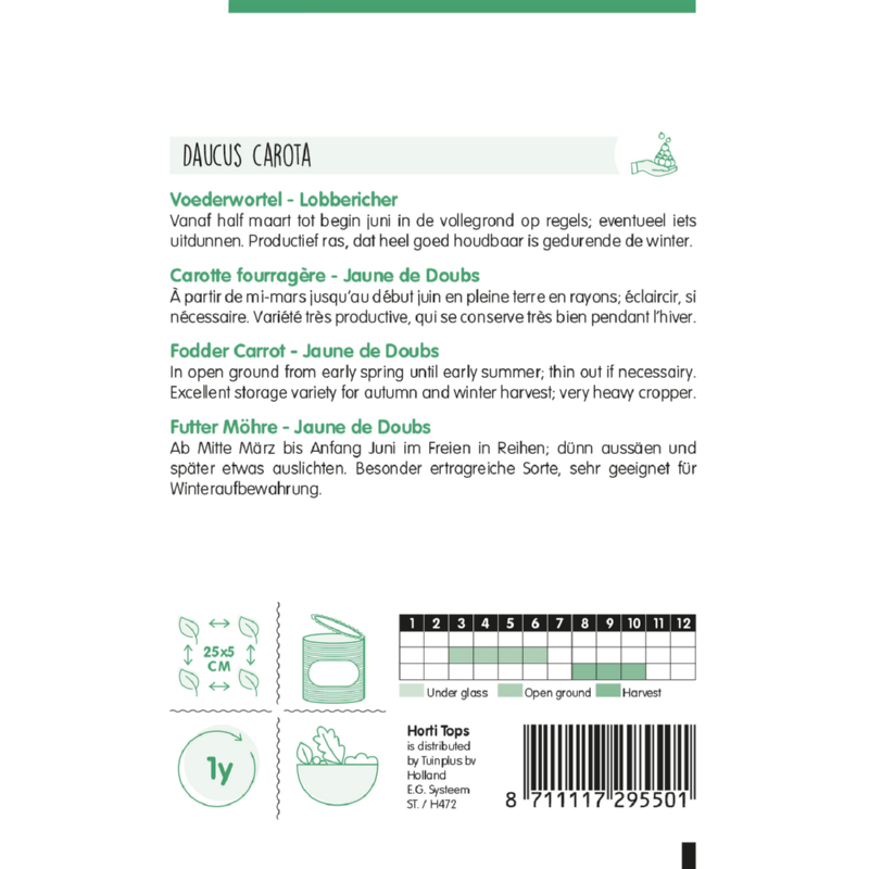 Horti Tops® Carrots Jaune de Doubs