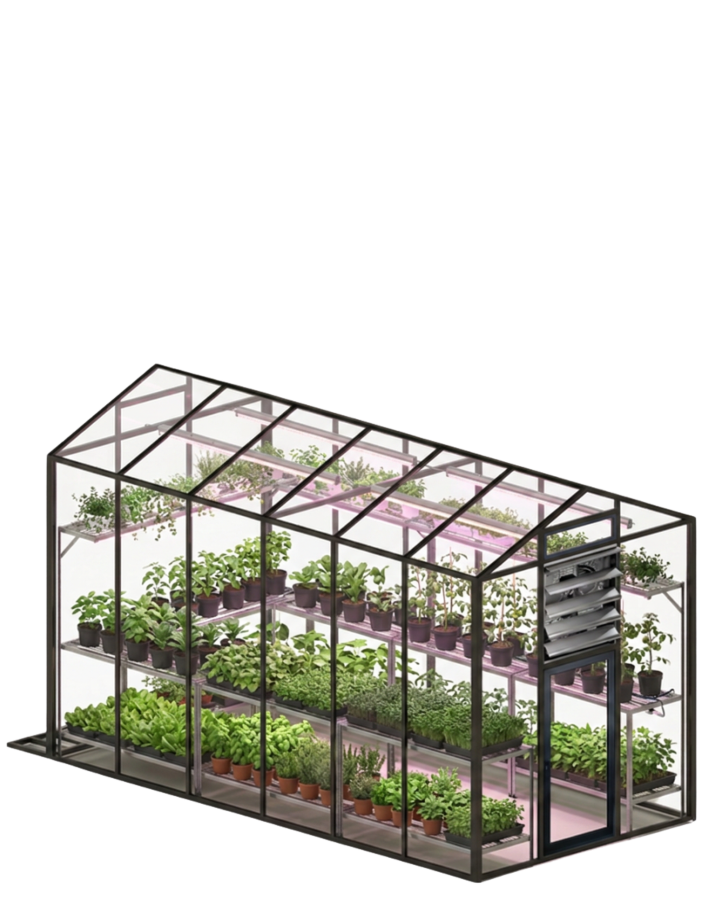 greenhouse H350cm  محمية زراعية المنيوم وزجاج