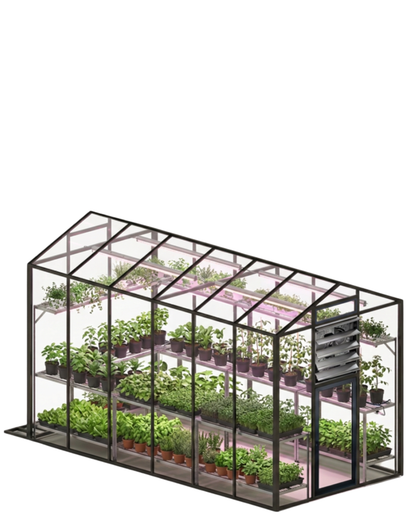 greenhouse H350cm  محمية زراعية المنيوم وزجاج