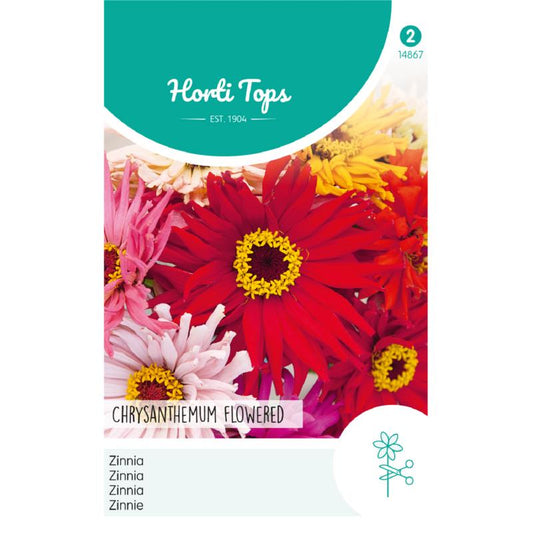 Horti Tops® Zinnia El. Chrysanthemum (Cactus) Flwd Mixed