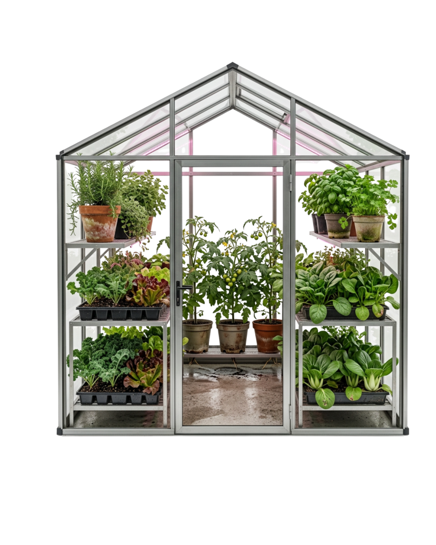 greenhouse H350cm  محمية زراعية المنيوم وزجاج