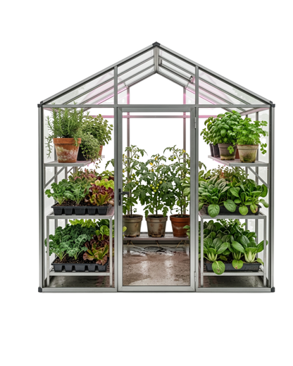 greenhouse H350cm  محمية زراعية المنيوم وزجاج