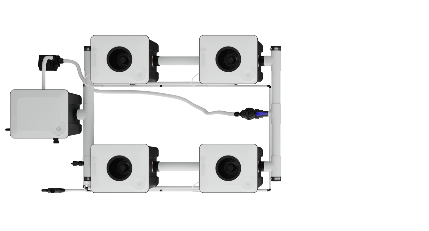 سستم اربع احواض RDWC system 4 pots | نظام زراعة مائية hydroponic system