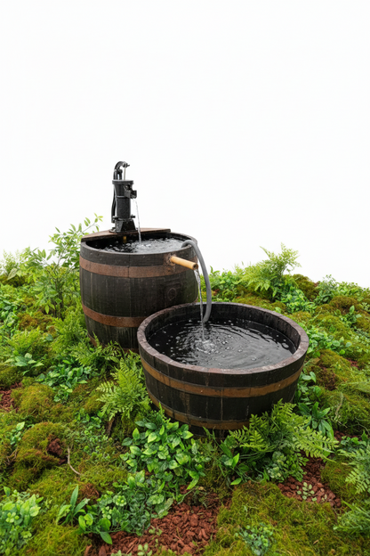 Flower container 1/2 barrel black edition