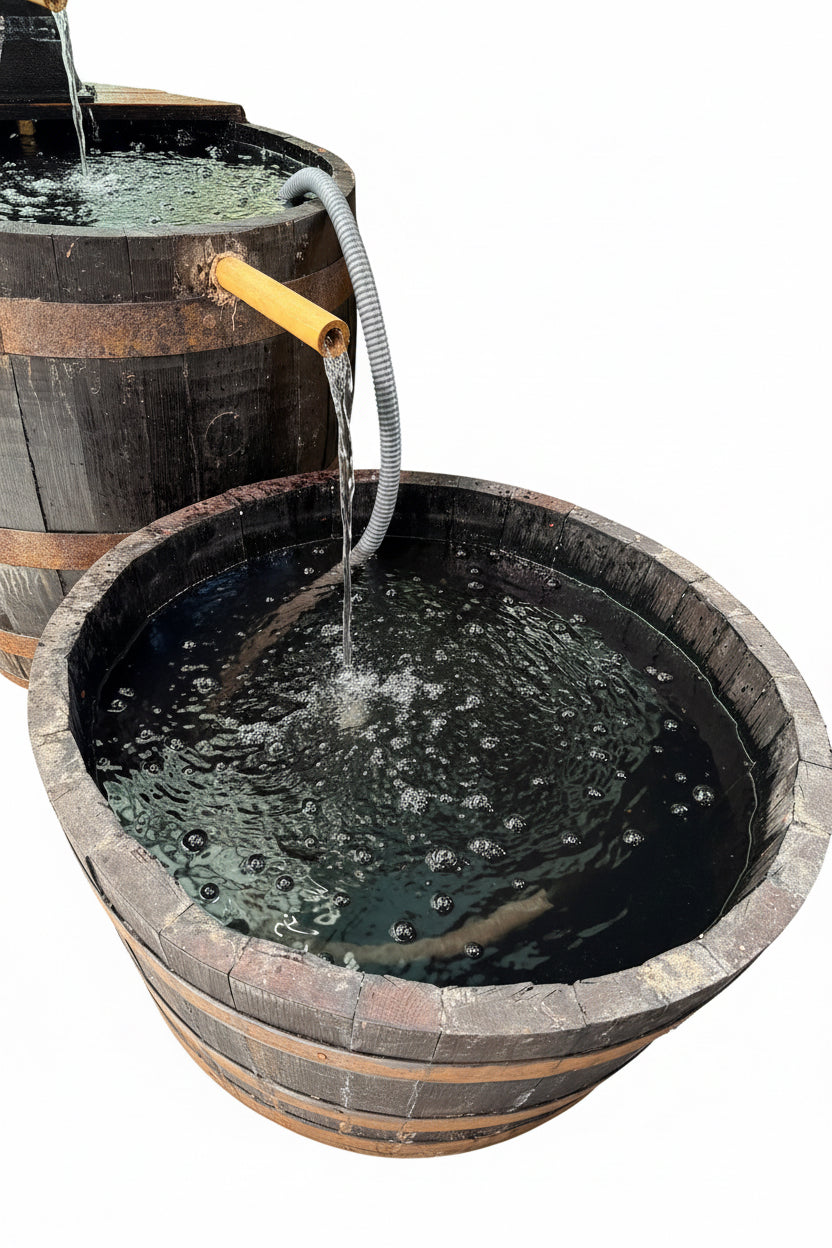 Flower container 1/2 barrel black edition
