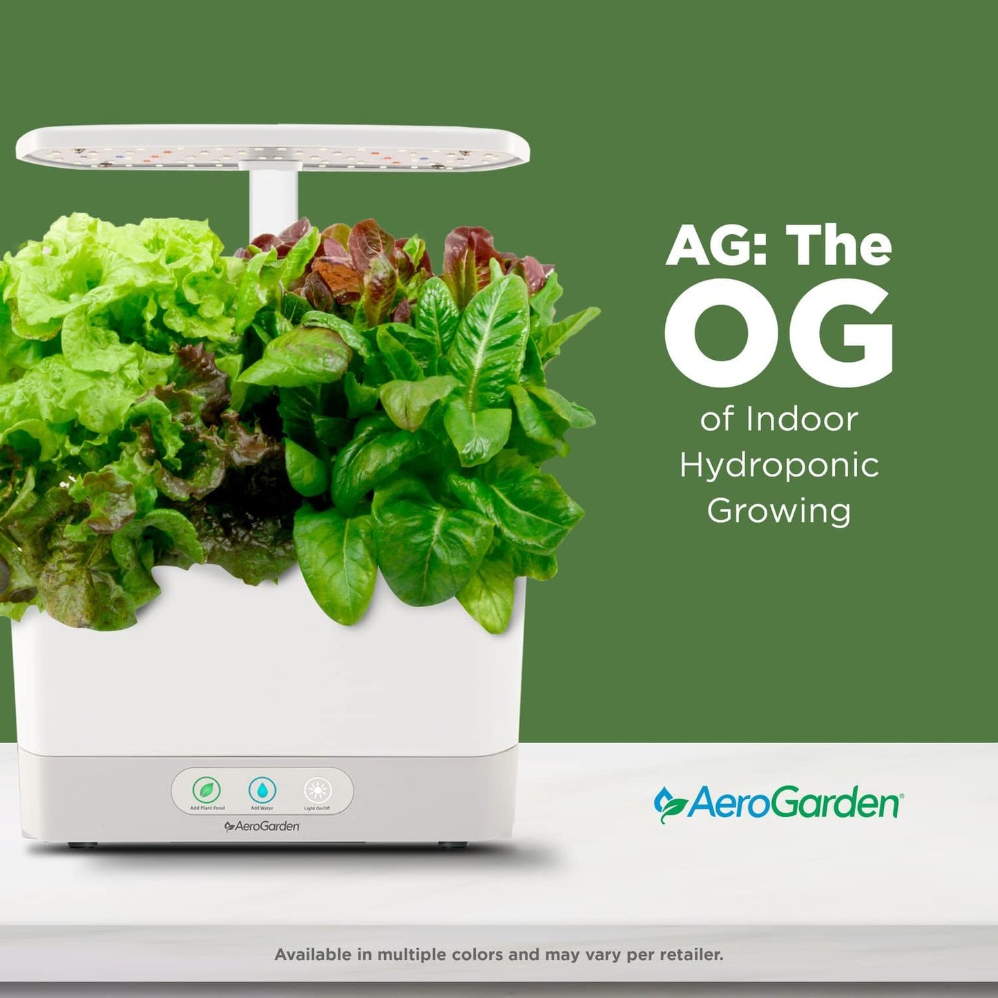 AeroGarden Harvest with Gourmet Herb Seed Pod Kit - Hydroponic Indoor Garden, White