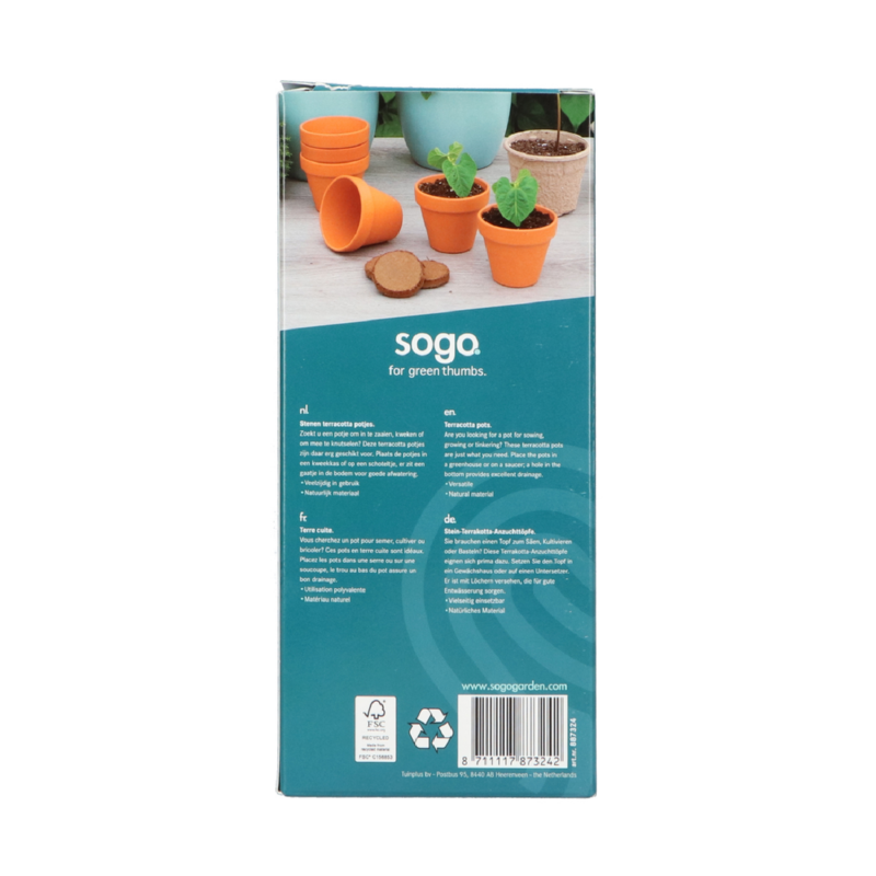 SOGO Terracotta Garden Pot 7/8cm 7x