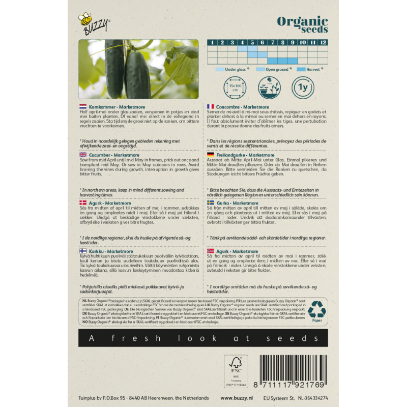 Buzzy® Organic Cucumber Marketmore(BIO)