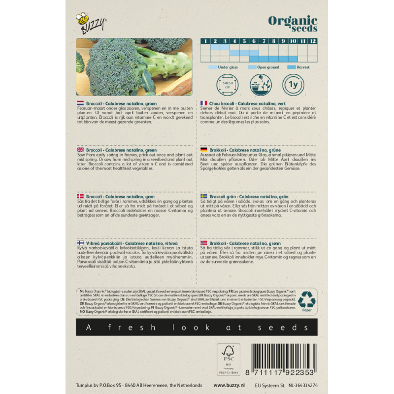 Buzzy® Organic Broccoli Green Calabrese natalinoBIO)