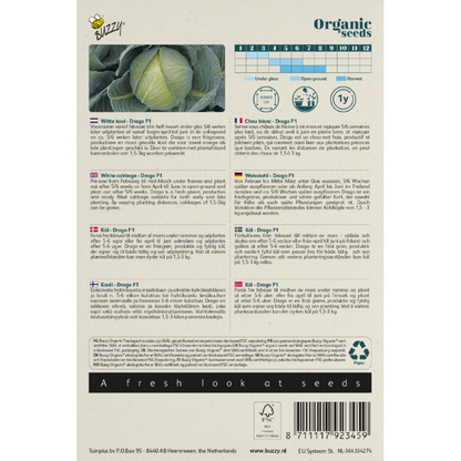 Buzzy® Organic White Cabbage Drago F1 (BIO)