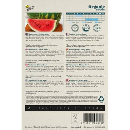 Buzzy® Organic Watermelon Crimson Sweet(BIO)