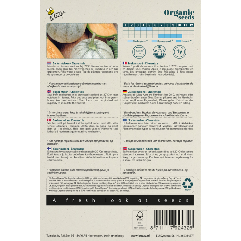 Buzzy® Organic Sugar Melon Charentais(BIO)