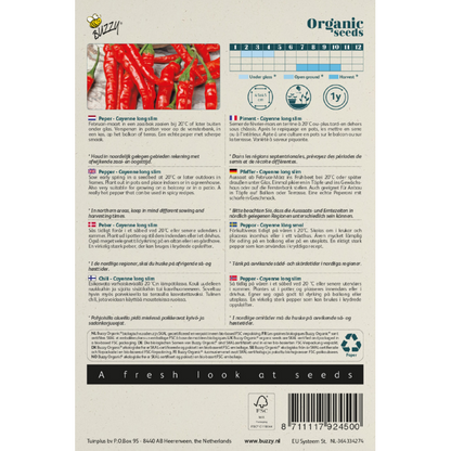 Buzzy® Organic Pepper Cayenne long slim(BIO)