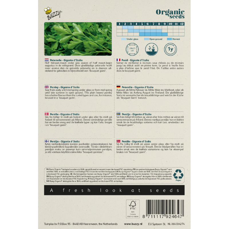 Buzzy® Organic Parsley - Gigante d'Italia(BIO)