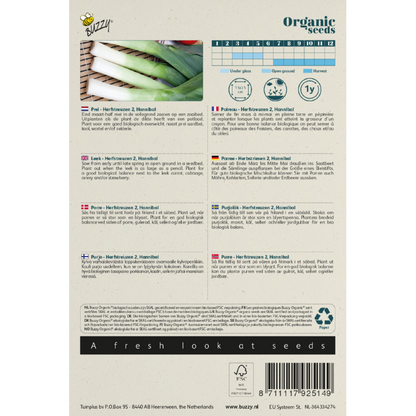 Buzzy® Organic Leek Herfstreuzen 2, Hannibal(BIO)