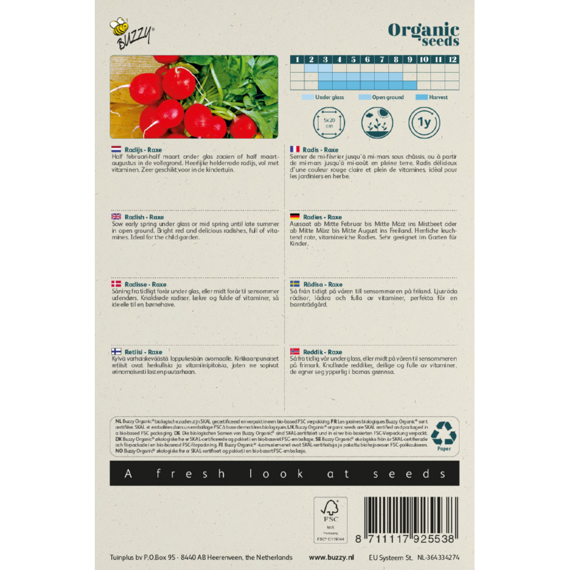 Buzzy® Organic Radish Raxe (BIO)