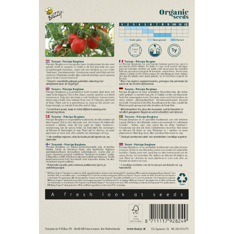 Buzzy® Organic Tomato Principe Borghese (BIO)