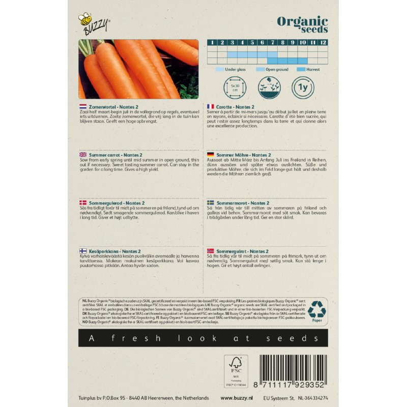 Buzzy® Organic Summer carrot Nantes 2(BIO)