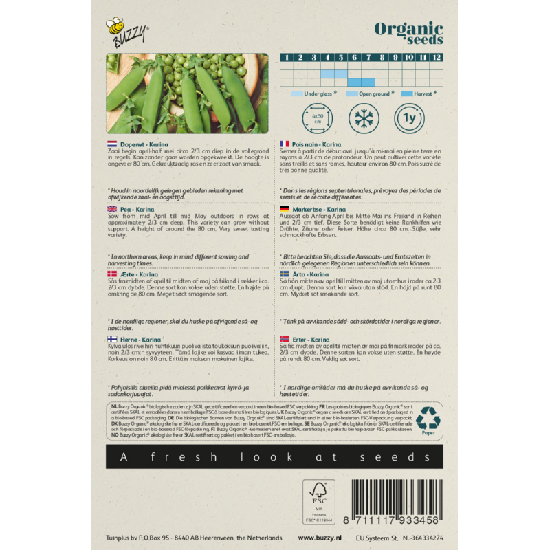 Buzzy® Organic Pea Karina(BIO)