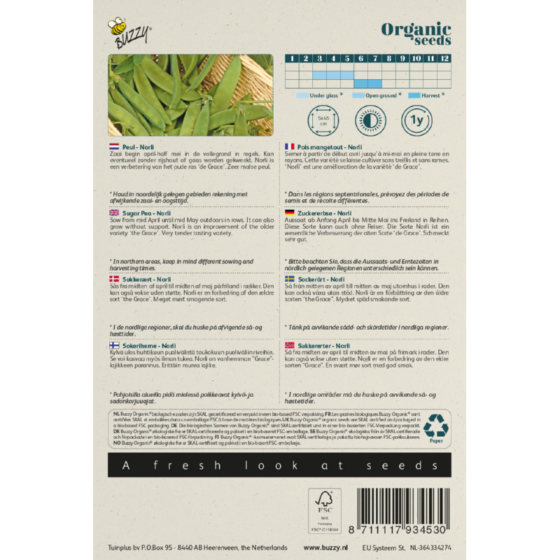 Buzzy® Organic Sugar Pea Norli(BIO)