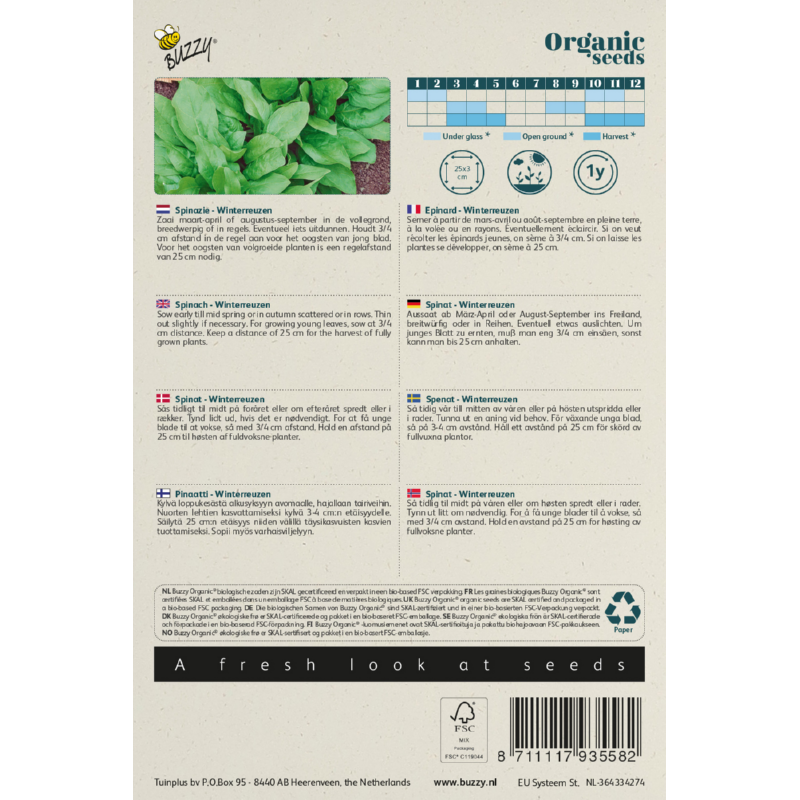 Buzzy® Organic Spinach Winterreuzen(BIO)