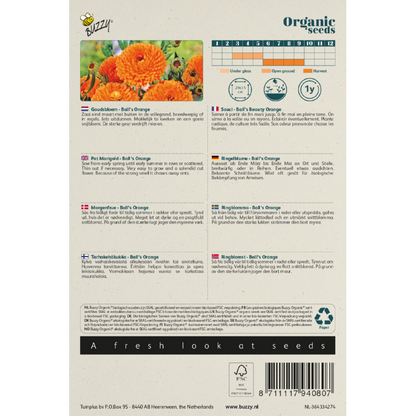 Buzzy® Organic Pot Marigold Ball's Orange (BIO)