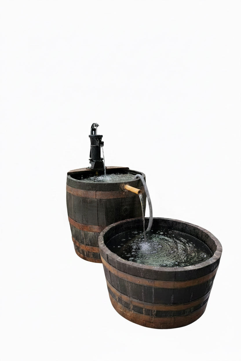 Flower container 1/2 barrel black edition