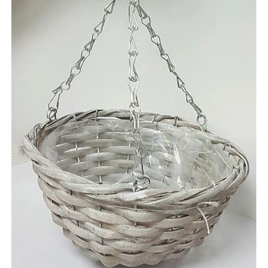 Buzzy Hanging Basket 25cm White wash