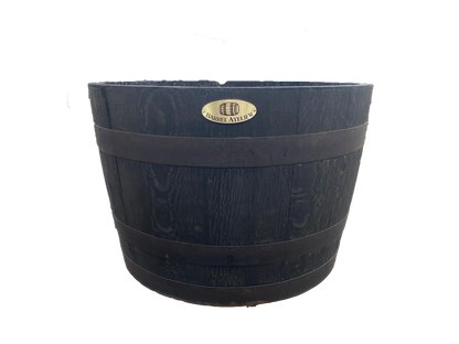 Flower container 1/2 barrel black edition